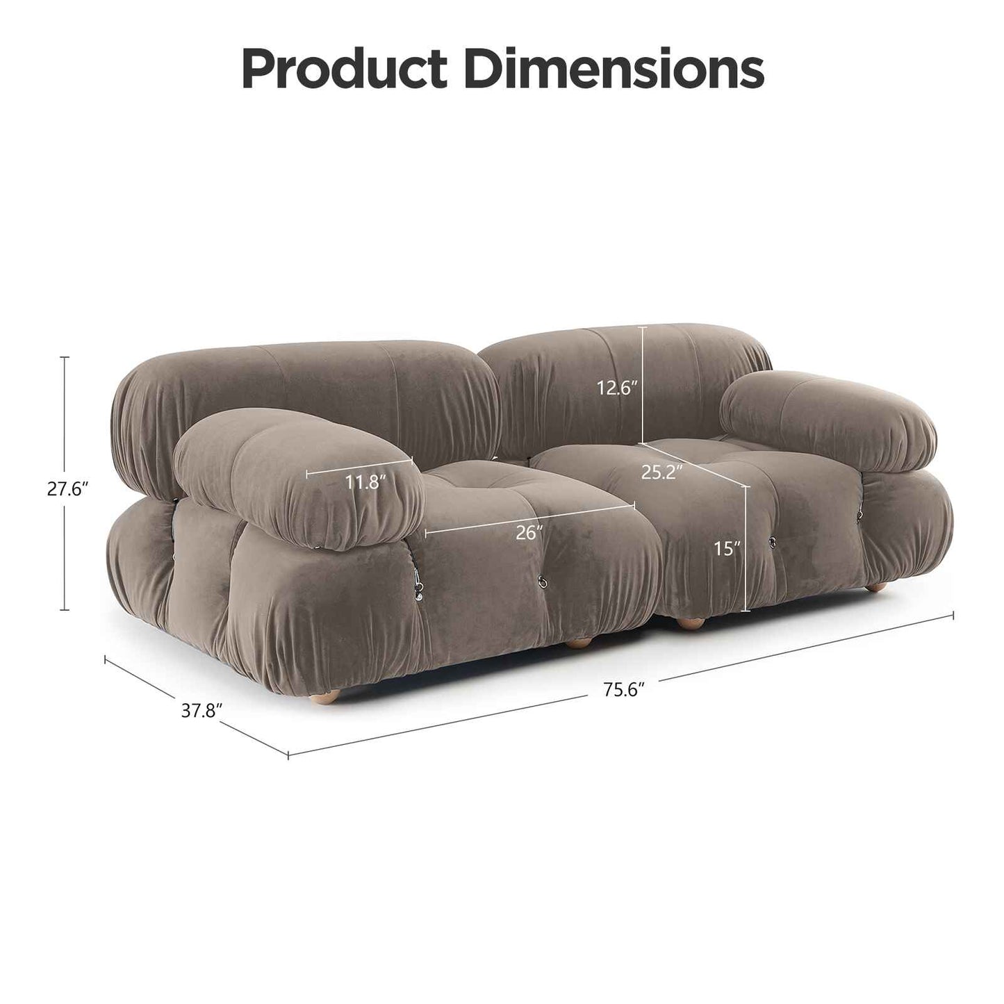 Modular Soft Sofa with Ottoman