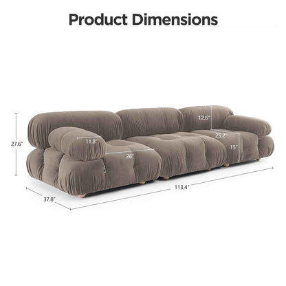 Modular Soft Sofa with Ottoman