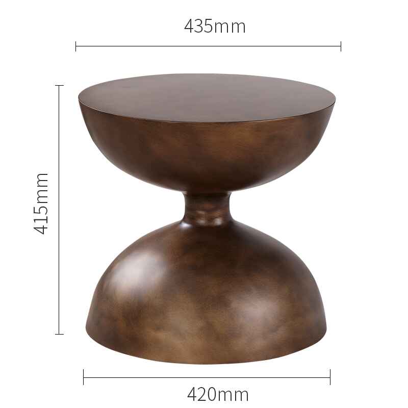 Wabi-Sabi Style Vintage Hourglass Side Table