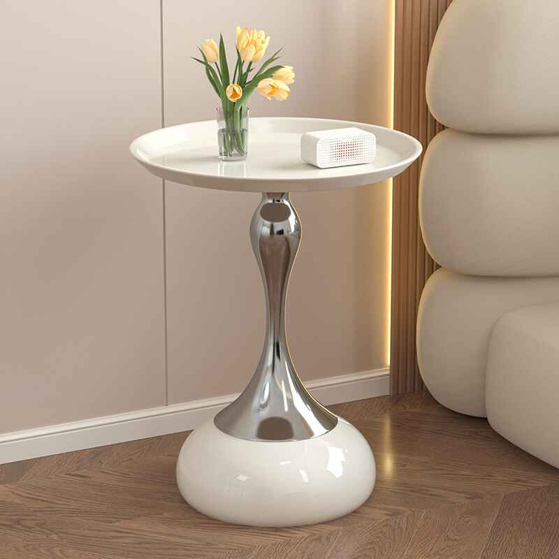 Modern Cream Iron Art Coffee Table