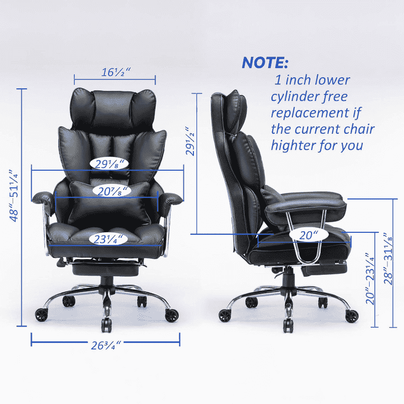 Adjustable High Back Leather Executive Office Chair