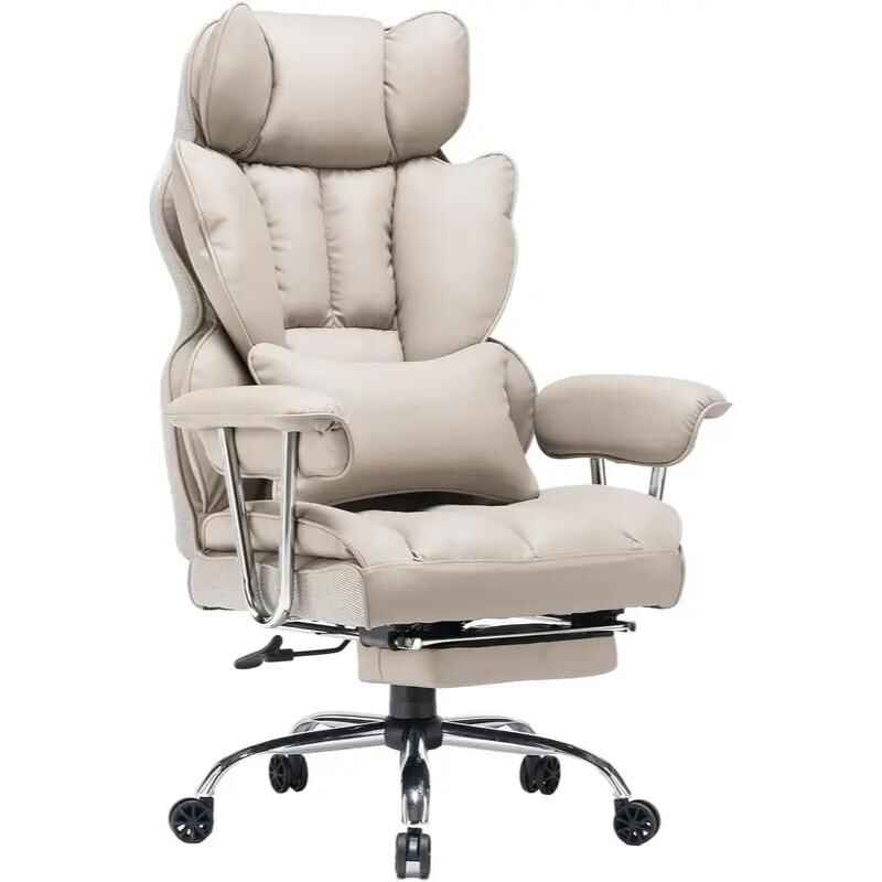 Adjustable High Back Leather Executive Office Chair