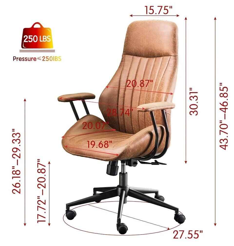 Modern High Back Office Chair with Lumbar Support