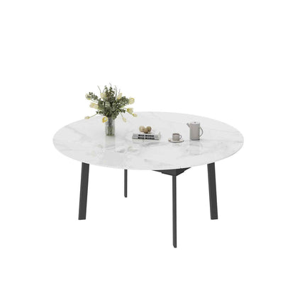 Round Extendable Dining Table Set