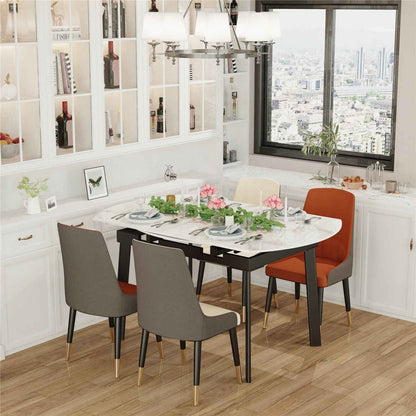 Round Extendable Dining Table Set