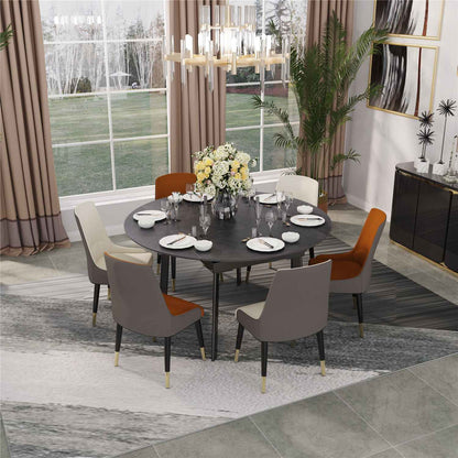 Round Extendable Dining Table Set