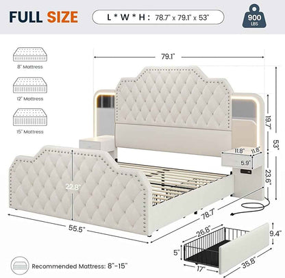 Queen and Full Size Platform Bed Frame