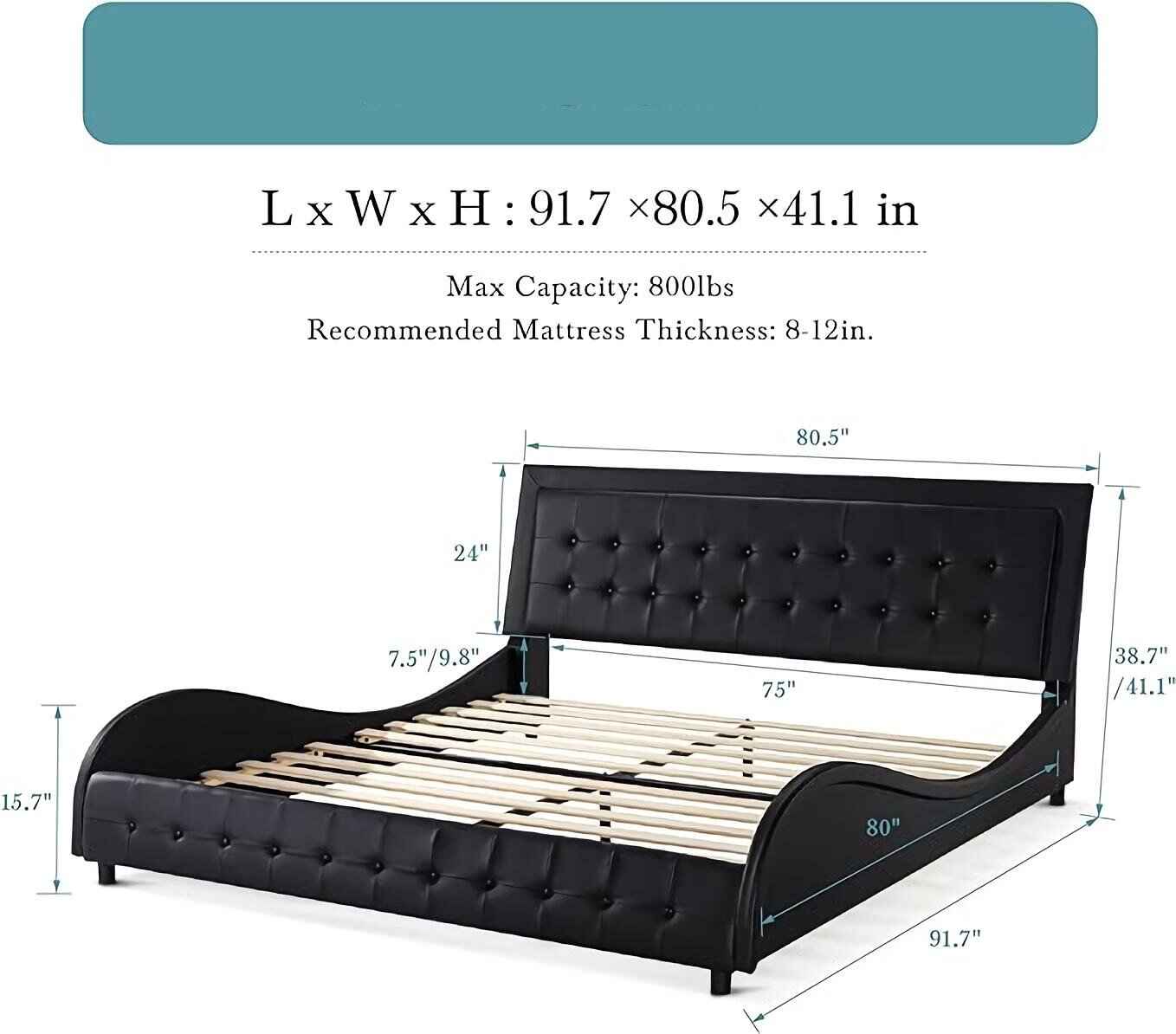 Adjustable Headboard Platform Bed