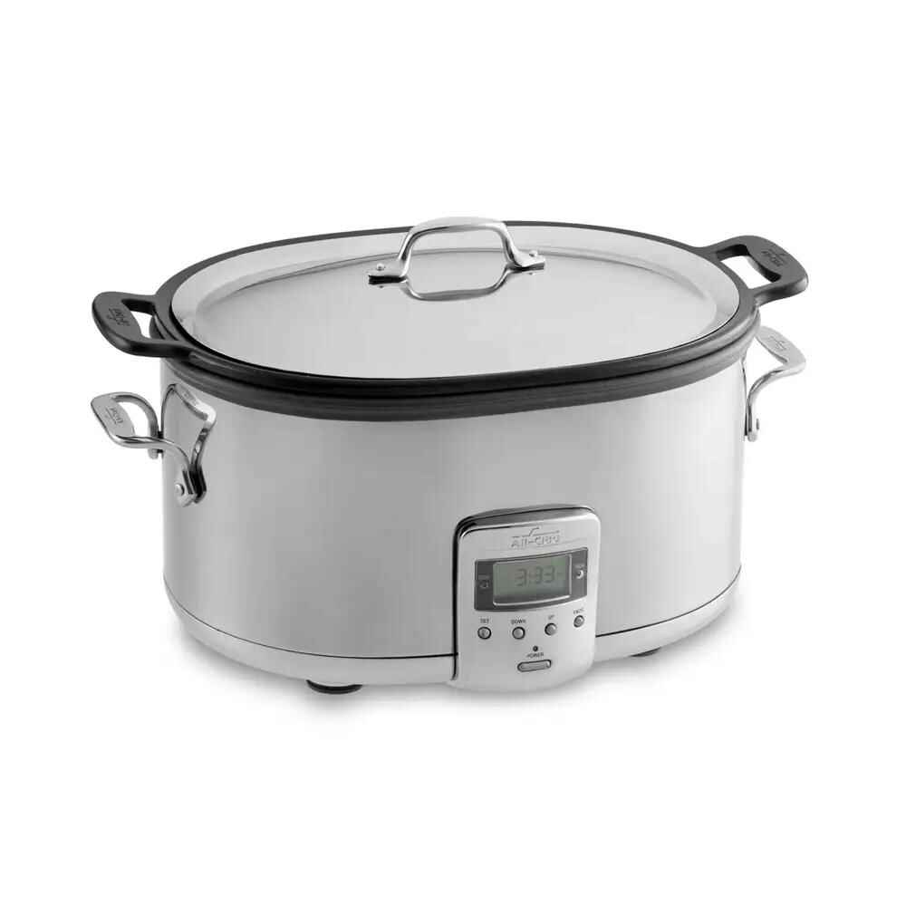 7-Quart Stainless Steel Programmable Slow Cooker with LCD Digital Timer