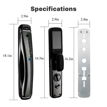 WiFi Smart Security Door Lock with 3D Face Recognition