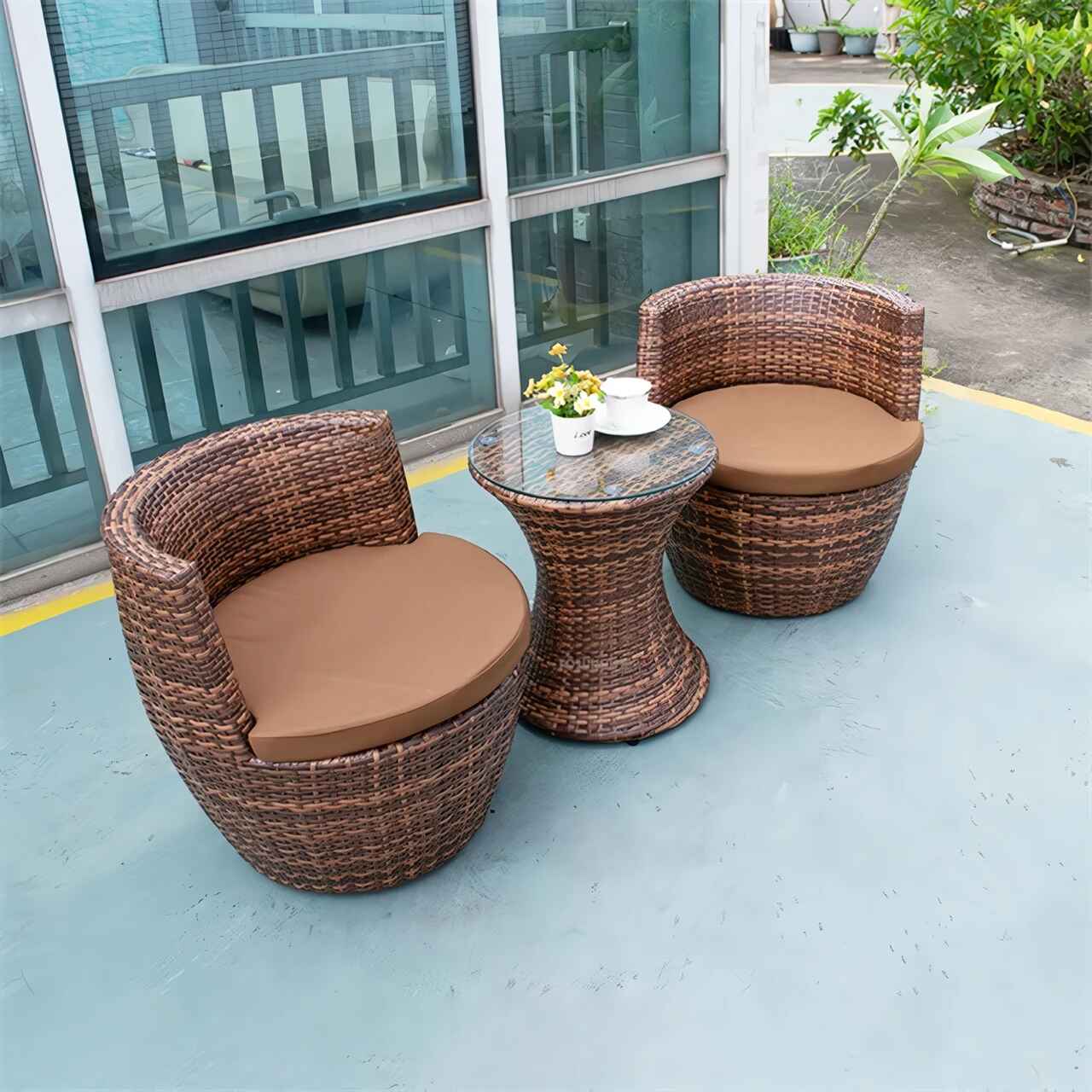 Modern Outdoor Rattan Patio Set