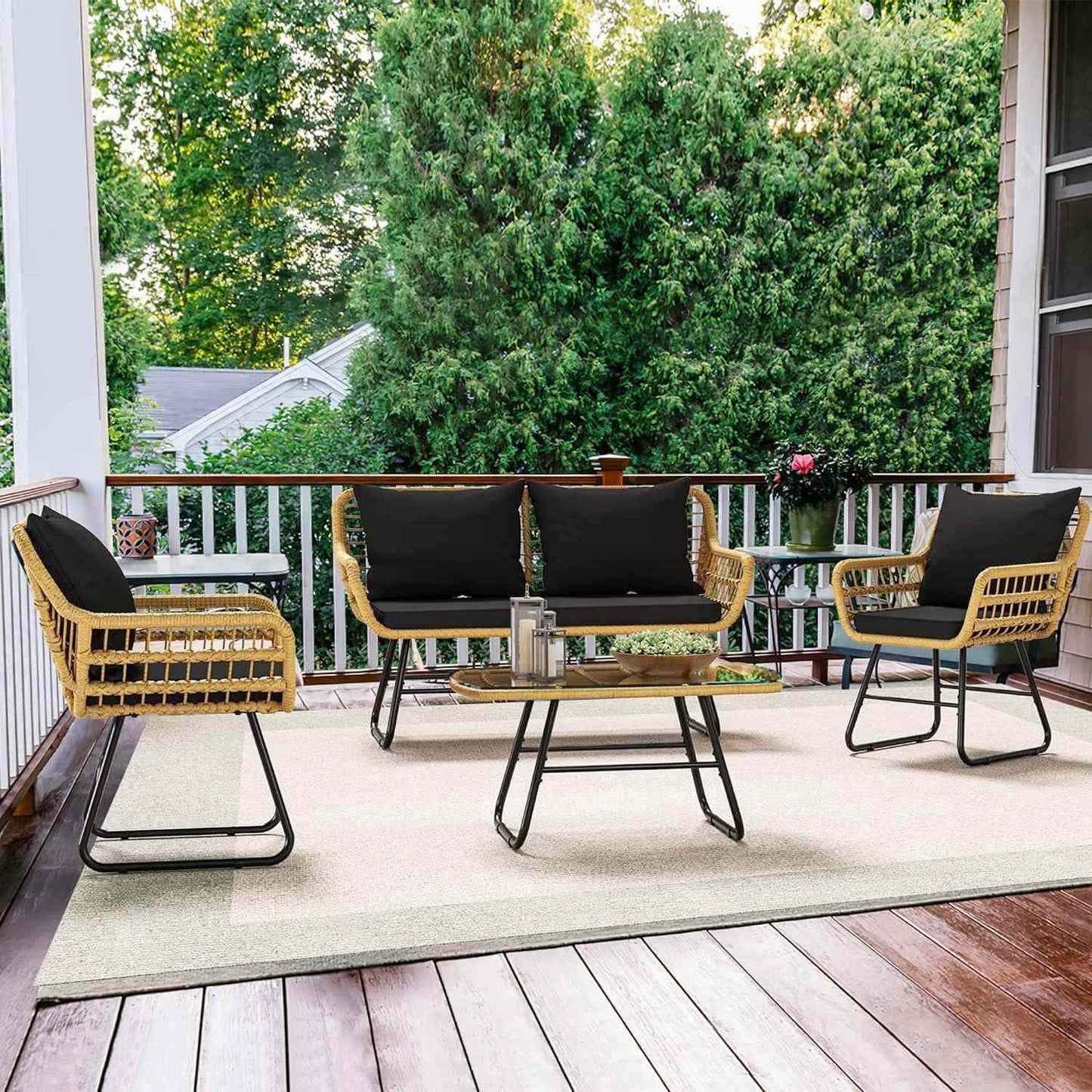 All-Weather Outdoor Table and Chairs Set