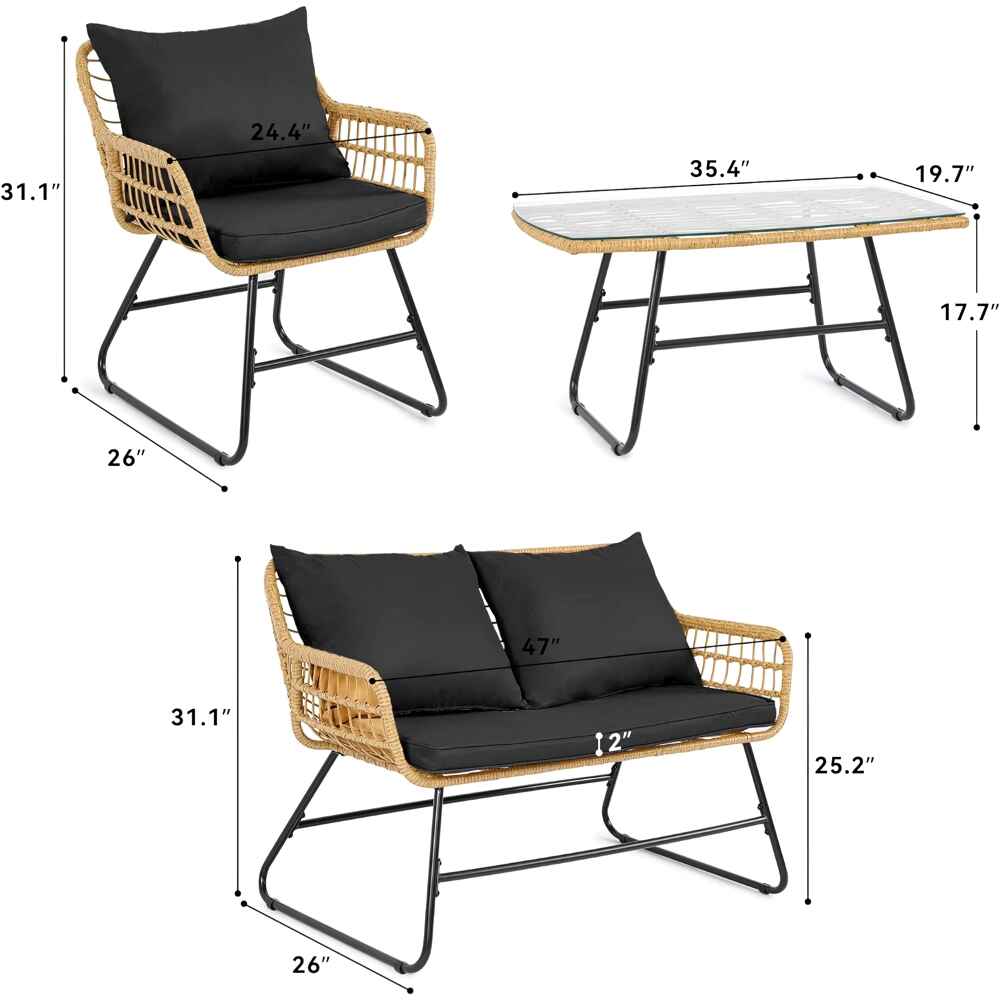 All-Weather Outdoor Table and Chairs Set