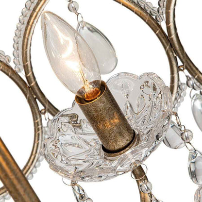 Heart Shaped Crystal Ceiling Light