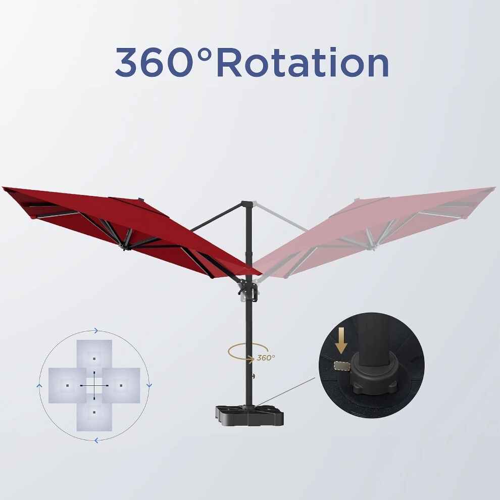 Patio Umbrella with 360° Rotation