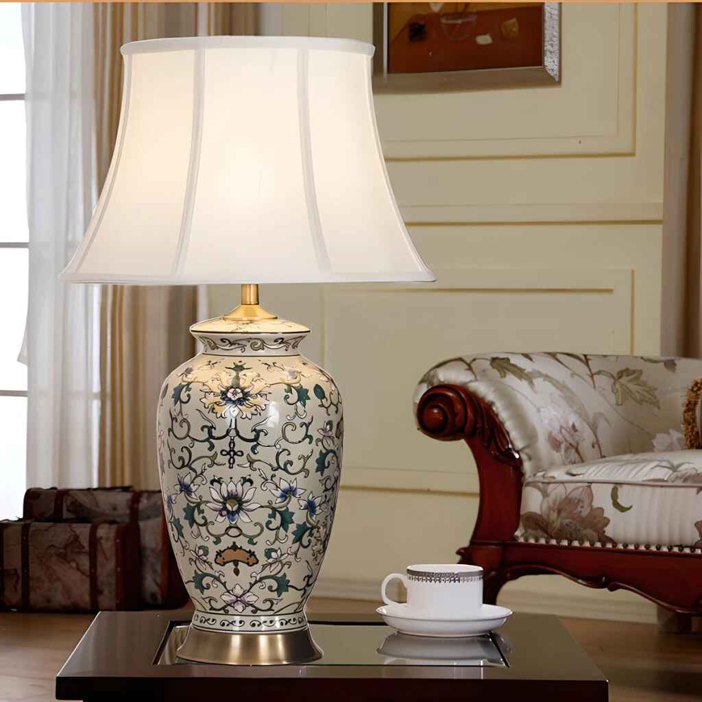 Elegant Bedside Ceramic Table Lamp for Home