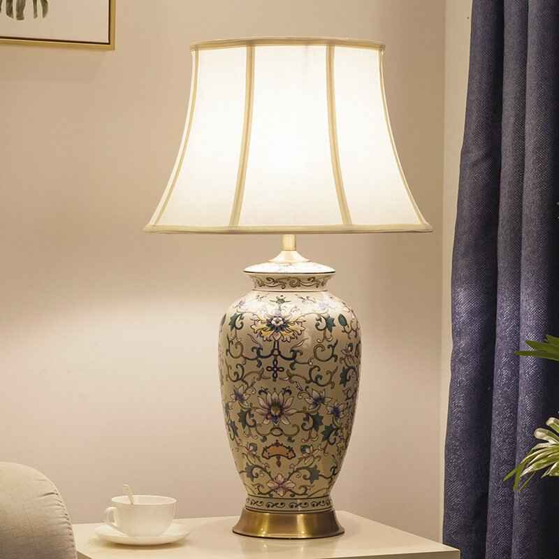 Elegant Bedside Ceramic Table Lamp for Home