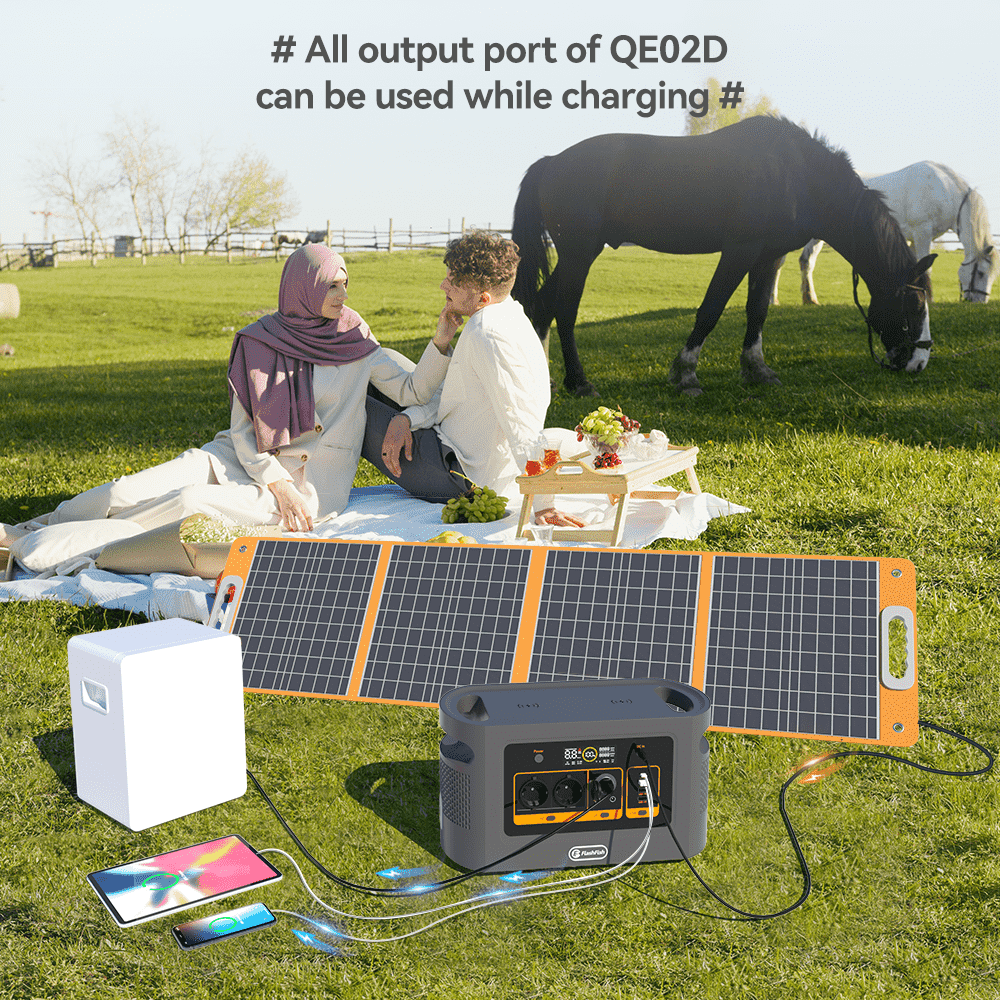 Portable Power Station 1008Wh 1200W Solar Generator with UPS