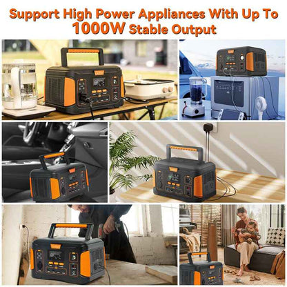 1000W Portable Power Station with 932Wh Solar Generator Battery