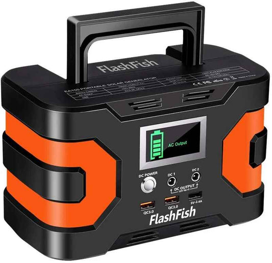 150W Solar Power Station 166Wh 110V Portable Generator for Camping and Emergency Backup