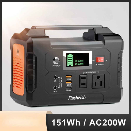 Portable 200W Solar Generator with AC Outlet & USB Ports