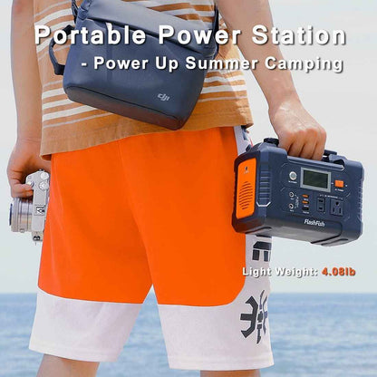 Portable 200W Solar Generator with AC Outlet & USB Ports