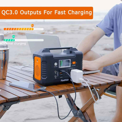 Portable 200W Solar Generator with AC Outlet & USB Ports