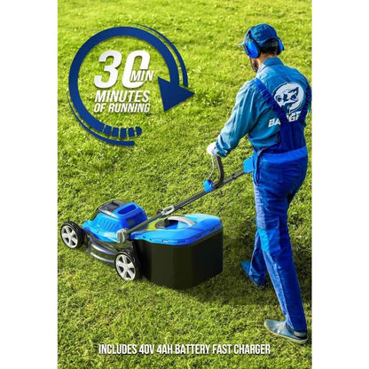 Lawn Mower 40V Brushless Cordless Electric with 5 Cutting Height Adjustments