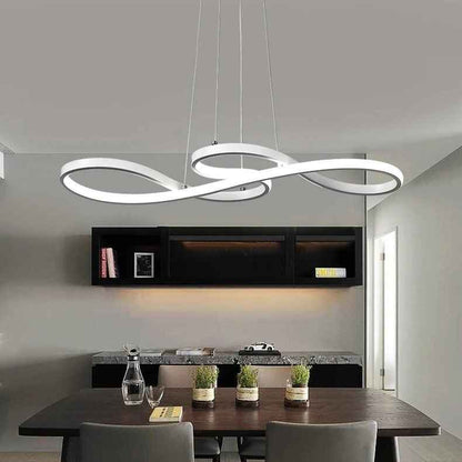 Minimalist LED Pendant Light - Modern Hanging Lamp for Dining Room and Bar White Light