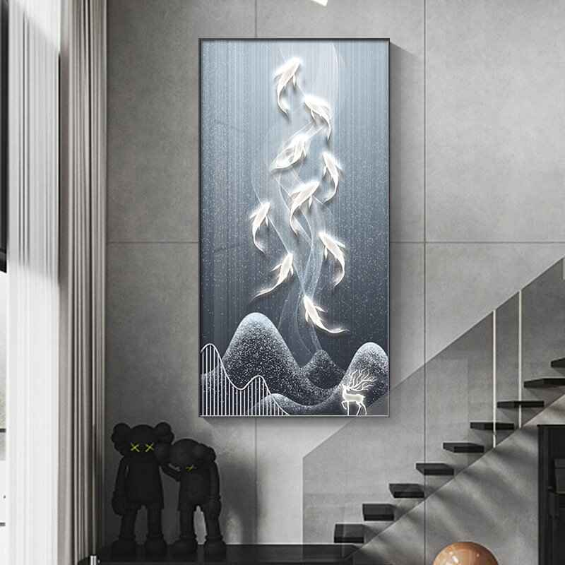 Minimalist Remote Control LED Wall Lights for Modern Living Spaces Beside stairs