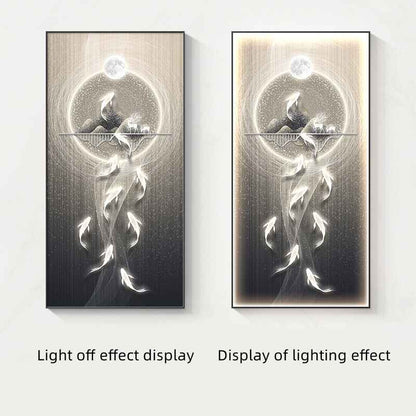 Minimalist Remote Control LED Wall Lights for Modern Living Spaces Lights on and Off