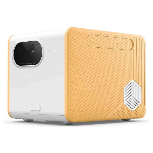 Portable Smart Outdoor Projector with Built-in Battery and Full HD White Background