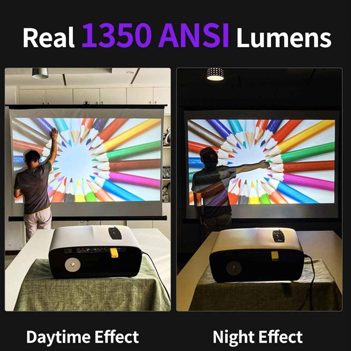 Ultra HD 4K Projector Day and Night