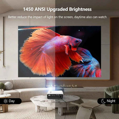 High Brightness 4K WiFi Projector Day and Night