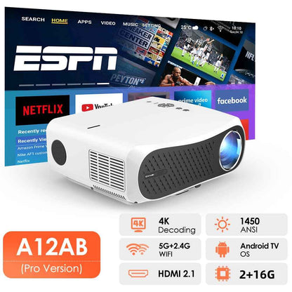 High Brightness 4K WiFi Projector Features