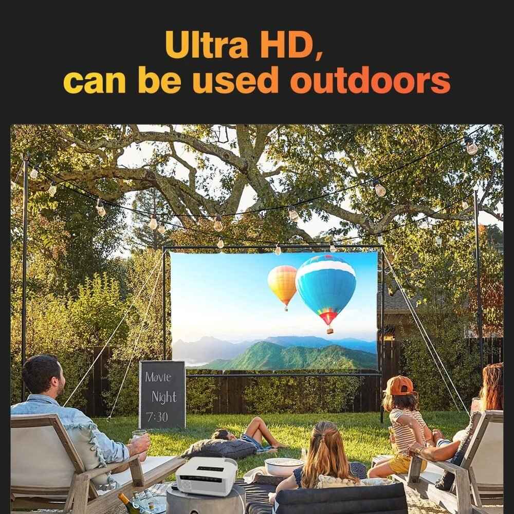 Ultra HD 4K Beam Projector for Home Theater Outdoor