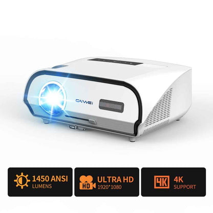 Ultra HD 4K Beam Projector for Home Theater White 