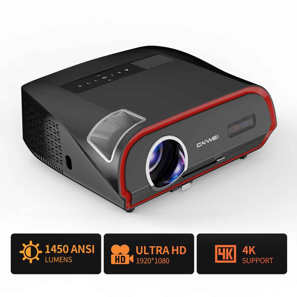 Ultra HD 4K Beam Projector for Home Theater Black