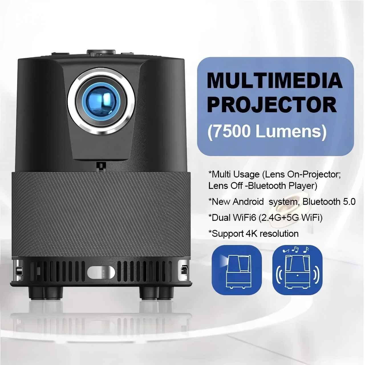 Mini Portable LED Projector for Home Theater Features