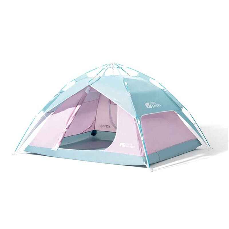 Automatic 4-Person Outdoor Camping Tent Pink Blue