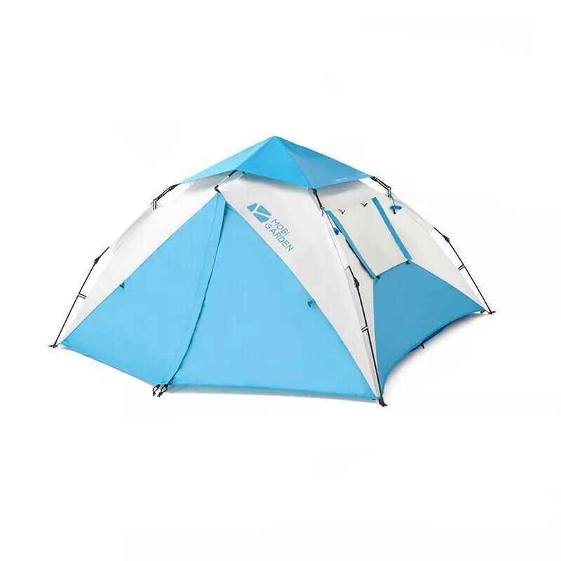 Automatic 4-Person Outdoor Camping Tent Sky blue