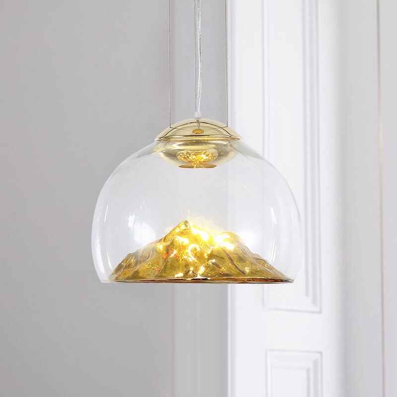 Modern Electroplated Glass Pendant Lamp Gold