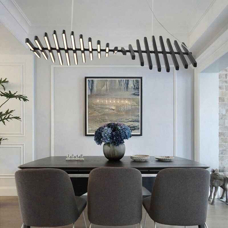 Modern LED Pendant Chandelier Black