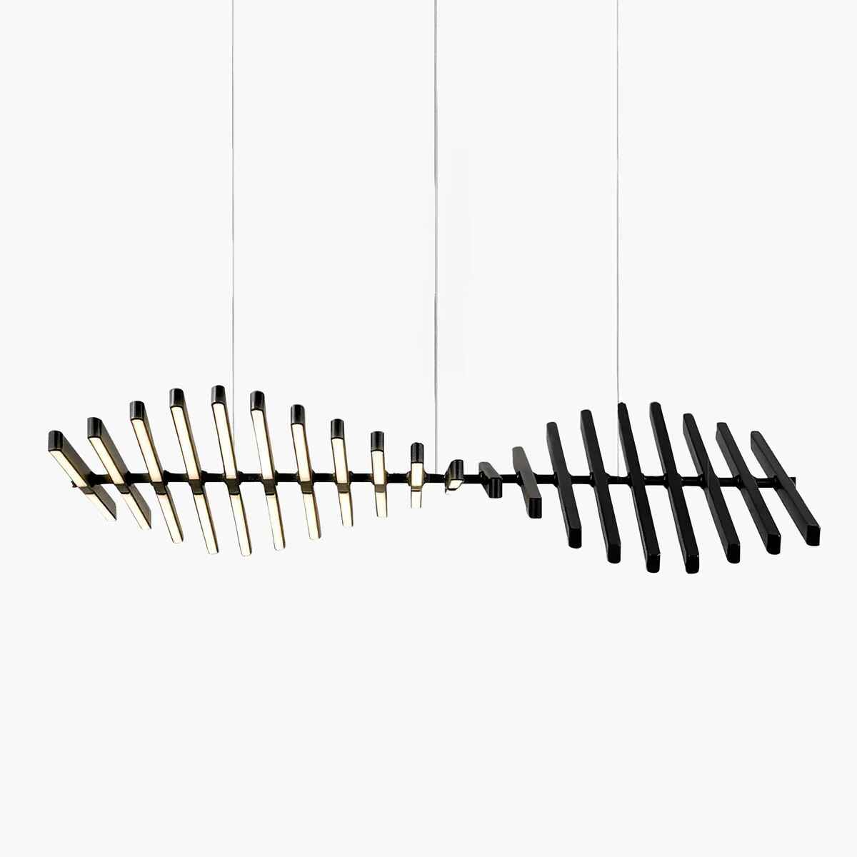 Modern LED Pendant Chandelier White Background