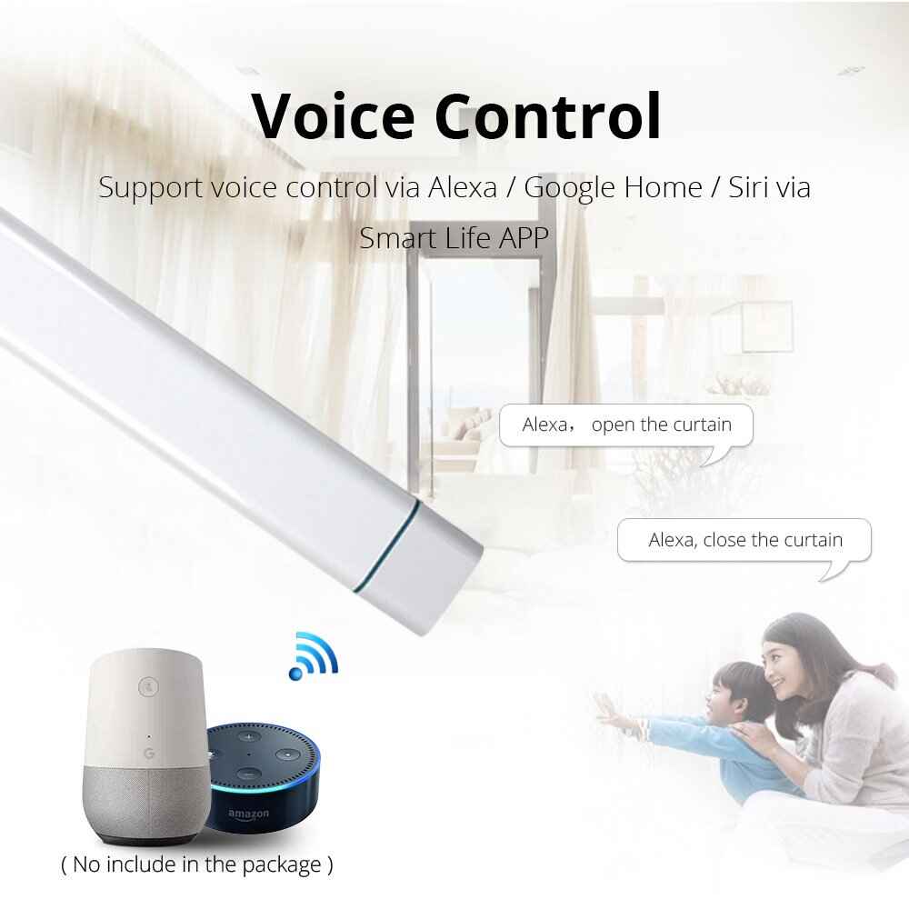 Smart WiFi Motorized Curtain Track with Voice Control