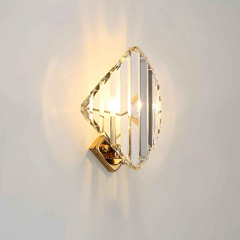 Modern Gold Crystal LED Wall Sconce 1 Crystal