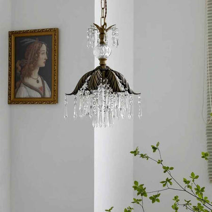 French Retro Crystal Chandelier In dining room