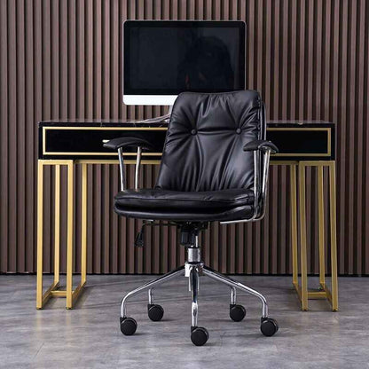 Ergonomic Leather Executive & Gaming Office Chair with Wheels Front View