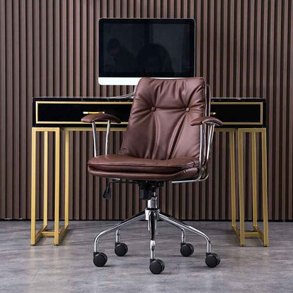 Ergonomic Leather Executive & Gaming Office Chair with Wheels 