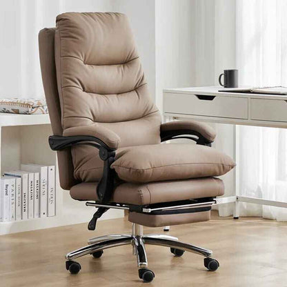 Modern Ergonomic Swivel Office Chair with Handrails and Rollers